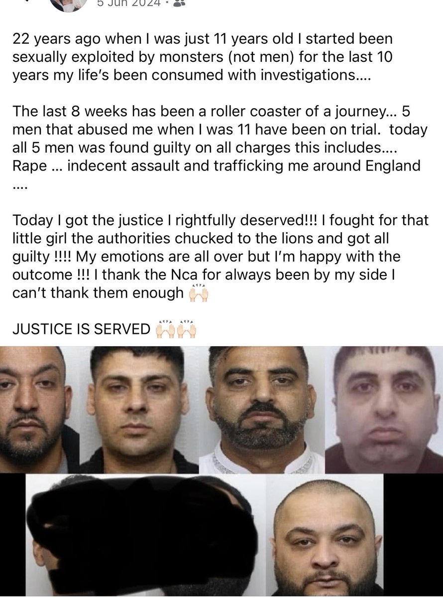 Sarahw9111's tweet photo. 2 years ago today i got the justice I deserved all guilty verdicts I honestly hope they are rotting in prison when people use the phrase ( I wouldn’t wish it on my worst enemy) I do !! 

I wish it all on them for what they did to me and put me through I was 11 years old forced to do a virginity test to be absolutely humiliated all because I had a gap between my legs !!! From that day my life has never been the same ! 

They stole my childhood now I’ve taken their freedom!
