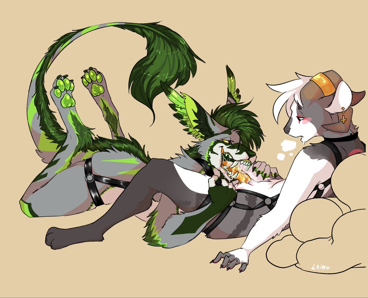 AhmesArt's tweet photo. Commission for Raxxus, with extra saliva and teeth.

Timelapse just for fun https://t.co/sIwT7WD4XA