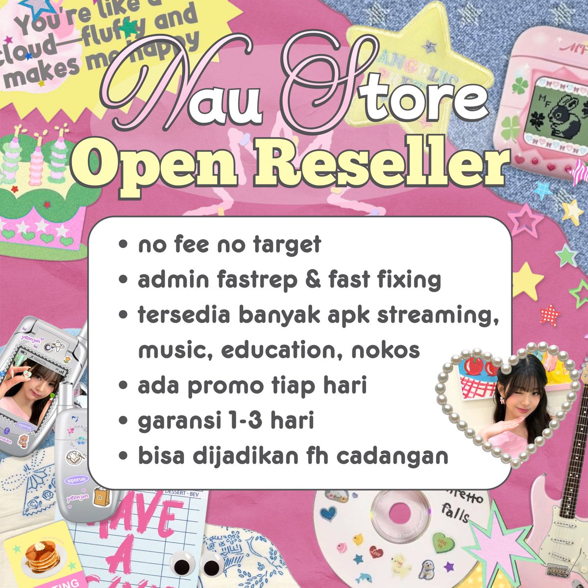 lipbmalm's tweet photo. halo teman-teman👋🏻🛼~~ aku fh open reseller apk pr3mium, ridi all apprem dimulai dari str3aming, music, education dan nok0s, kalau kalian minat join bisa dm or wa ku yaa😼
bisyakk intip pl dulu yaa

💌 :: di bio
#bealanja 4 https://t.co/DtaIN0gQNy