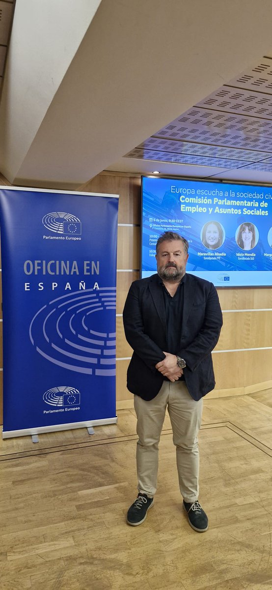 CsifEuropa's tweet photo. #CSIF participa en la jornada "Europa escucha" organizada por la oficina del @EUParl_EN en #Madrid sobre iniciativas de esta institución en materia de asuntos sociales y empleo con Maravillas Abadía (PPE), idoia Mendia (S&amp;P) y Margarita de la Pisa (PfE) @CSIFnacional @CESIunions https://t.co/t6hJj8EALi