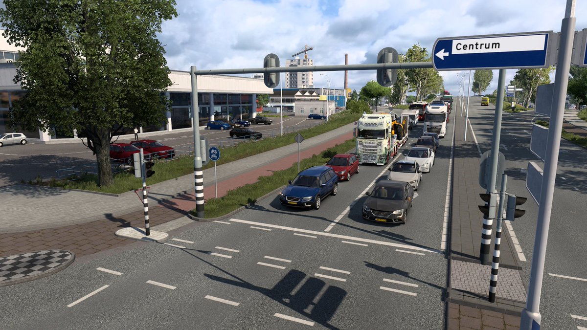 billy_speed's tweet photo. Euro Truck Simulator 2 I am carrying Telescopic Handler JCB 540-180 I start in Eindhoven end was Bremen I am leaving the depot and I see cool artwork then in traffic doing my trip out

#EuroTruckSimulator2
#ets2
@SCSsoftware
@ScaniaGroup https://t.co/pdeHf3FQnC