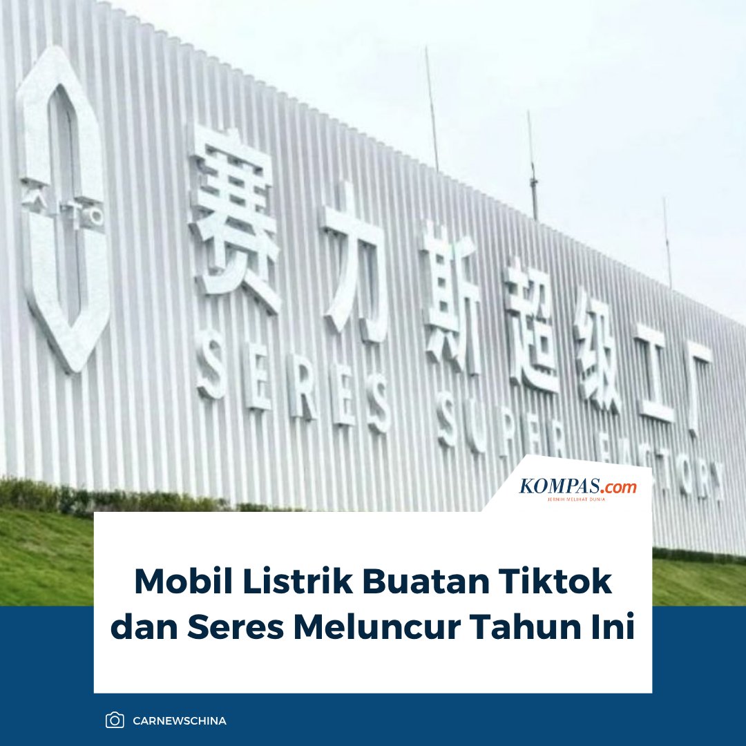 kompascom's tweet photo. Baca di sini:
https://t.co/C3rixo7kAK
Segmen kendaraan listrik di China akan kedatangan pemain baru. Seres Group dikabarkan tengah menyiapkan model anyar sebagai produk perdana dari merek baru bernama Saidou.
~NA #MobilListrik #SeresGroup #Saidou https://t.co/K18TJud6fF