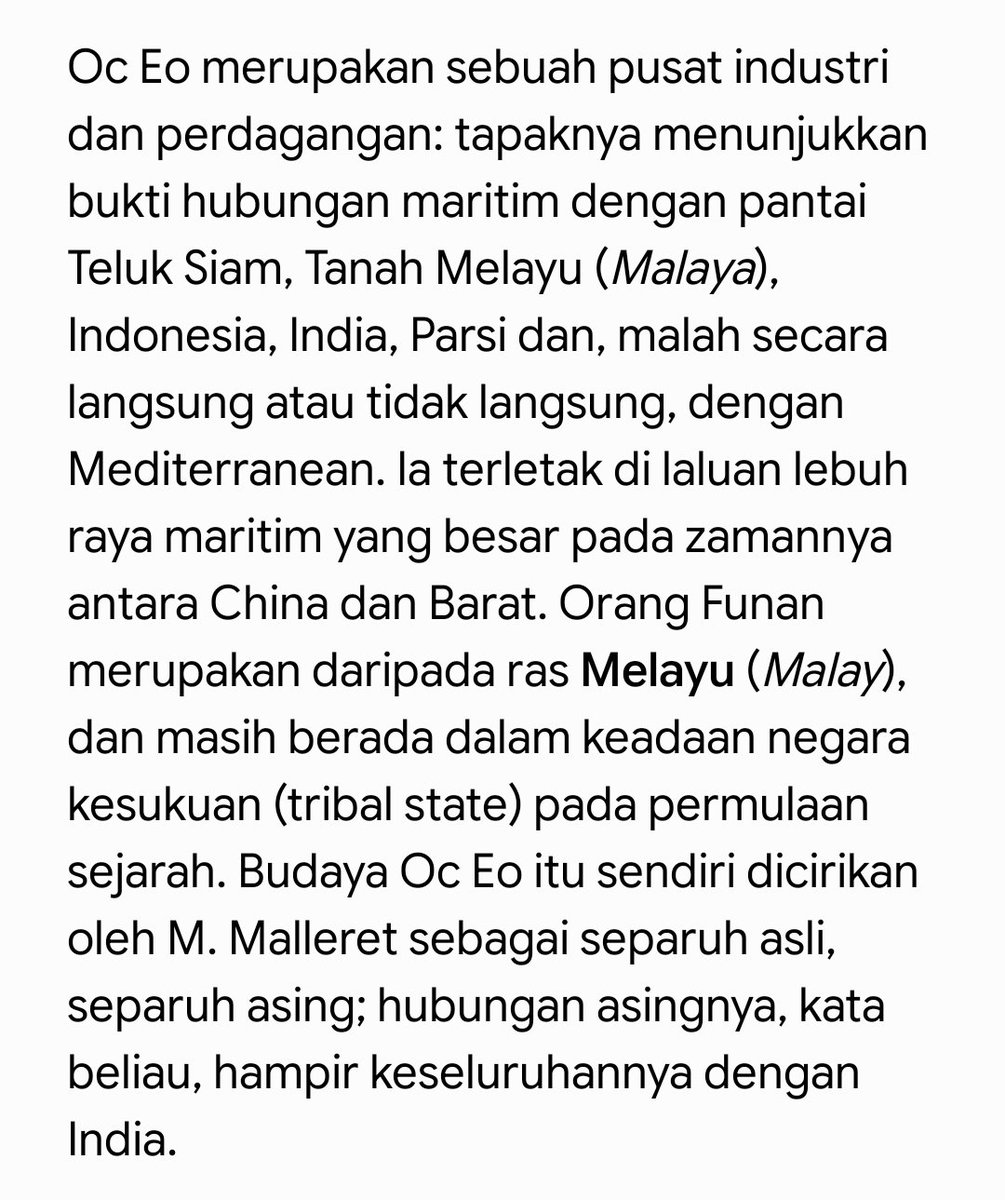 hakmalr's tweet photo. tag A history of south-east asia , funan

ms 25

Orang Funan merupakan daripada ras Melayu (Malay), dan masih berada dalam keadaan negara kesukuan (tribal state) pada permulaan sejarah. https://t.co/dstMSZqpGf