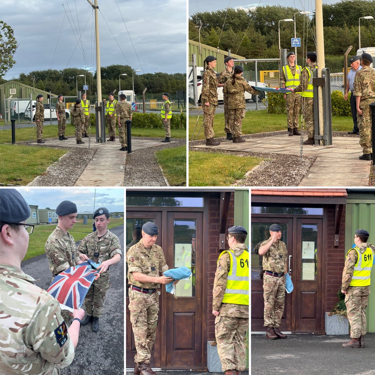 OCMerseyside's tweet photo. We headed to @611AirCadets for their Annual Inspection where they were practicing for the stations sunset parade, as well as first aid, leadership, recruit training &amp; a promotion to CWO. Great to catchup with the Staff &amp; see the Cadets. @aircadets @AirCadetsNorth @MerseysideWing https://t.co/zDVCCT1mas