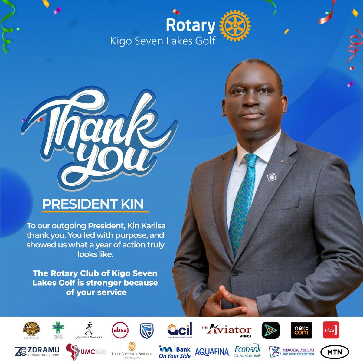 nbstv's tweet photo. Leadership is measured not only by goals achieved, but by lives impacted.

As @Kigo7LakesGolf turns a new page, we celebrate and thank outgoing President @KKariisa for a year marked by service, purpose, and meaningful action.

#Kigo7LakesGolf #NBSUpdates https://t.co/byu9XRFTkO