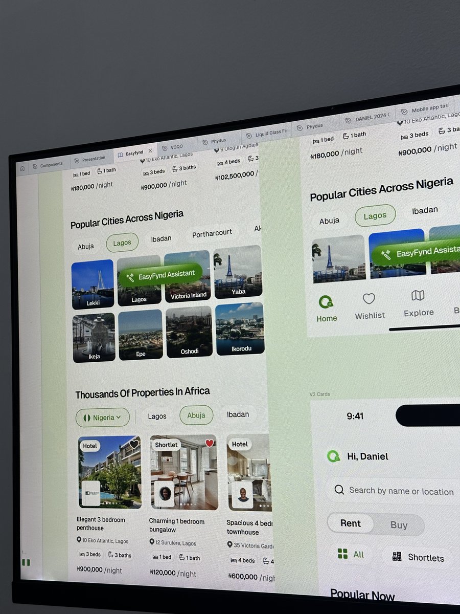 _danielsnr's tweet photo. Most apps tell you to search. Easyfynd is learning to just know.

We're building AI into the core of the product, not a chatbot, but a property hunting companion. Tell it what you need. It listens, understands, and finds it.
Rent. Buy. Book a shortlet. Reserve a hotel.

Design and AI aren't two separate conversations. On Easyfynd, they're the same one.
This is just the beginning