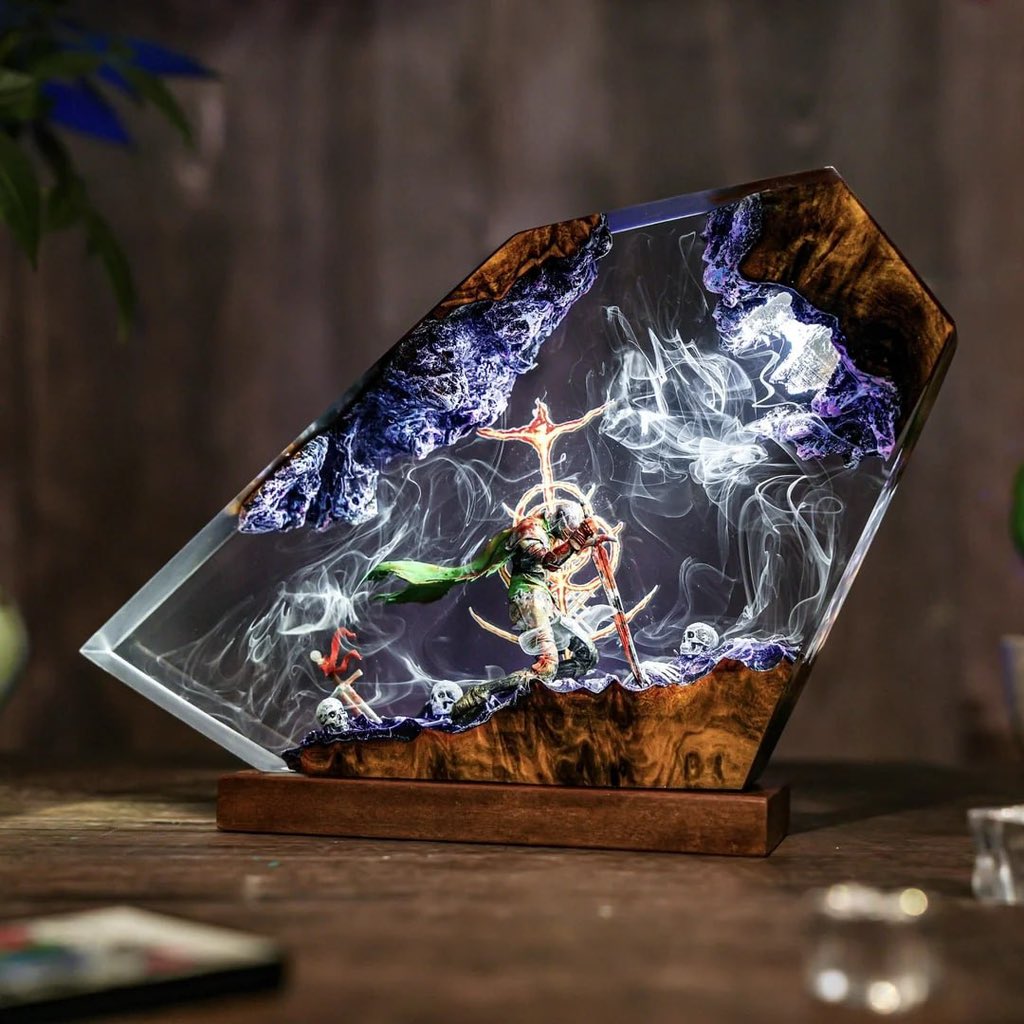Play4Index's tweet photo. Video game lamps made of epoxy resin by hirosart. https://t.co/GHGseUfbEV