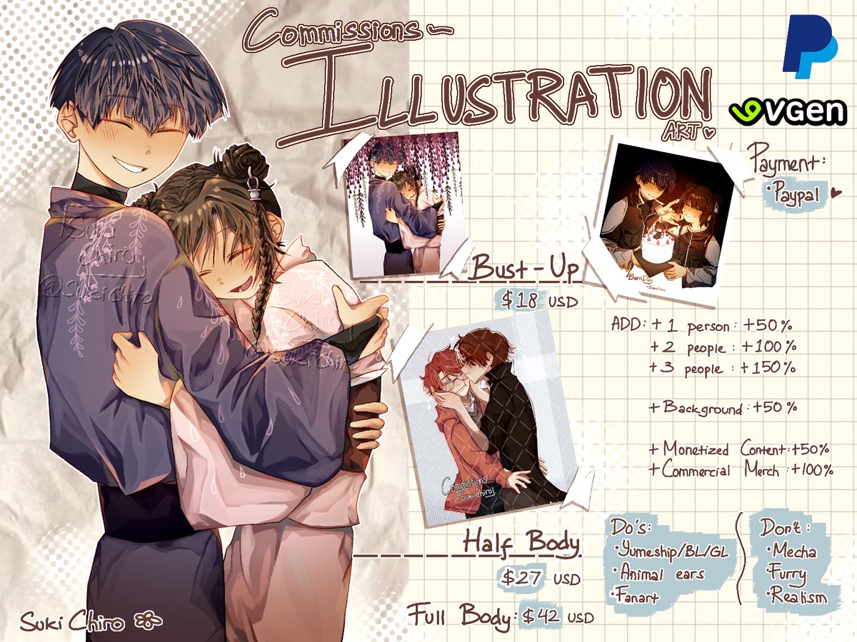 SukiChiro's tweet photo. {↺&amp; ♡ are super appreciated!! }
My Commissions r OPEN‼️
If you're interested, please contact me via DMs and MT me after :D
Or if you prefer order it from Vgen the link is below ^^ <3

#zonauang #opencommission #vgen #vgencommission #commissions https://t.co/YWHPqXY6cH