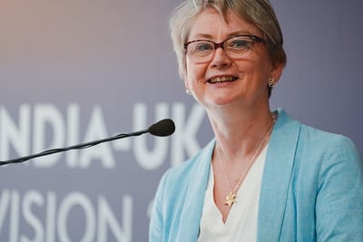 inBritish's tweet photo. Delighted to welcome UK Foreign Secretary @YvetteCooperMP to @inBritish and discuss the growing strength of education partnerships as part of #IndiaUK #Vision2035. #Education is at the heart of our shared ambition in research, innovation and people-to-people ties. @UKinIndia https://t.co/7NScGUIFsC