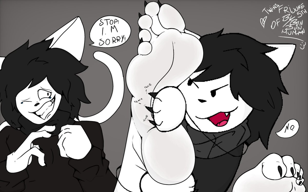 manitoken9150's tweet photo. part 2 of my Friend @P1zza_P1e gift on discord 

Him tickling  his evil twin foot As CatPizza Don't wanna stop tickling his evil twin :3 https://t.co/SfqX60nTGC