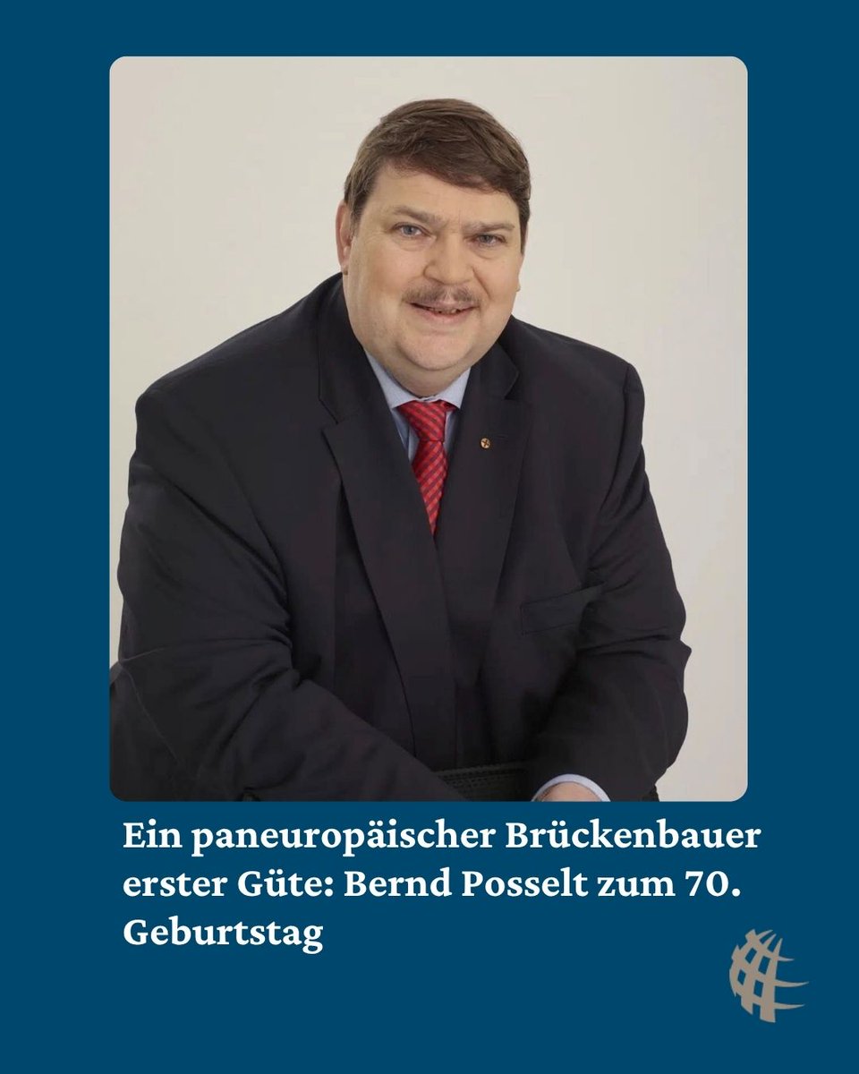 StiftungVerbund's tweet photo. Ein paneuropäischer Brückenbauer erster Güte: Bernd Posselt zum 70. Geburtstag

https://t.co/CsL3YJmwtN https://t.co/LncQaUpLBB