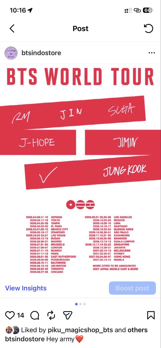 btsindostore's tweet photo. Hey army❤️ This post is regarding Bts ARIRANG❤️ worldwide concert or live streaming~
I saw that many army’s are confused or some are worried, don't worry, you can share everything here🫶🏻
If you have extra tickets and want to sell it, u can comment, even if u r looking for tickets https://t.co/ZU3ZzP6E6J