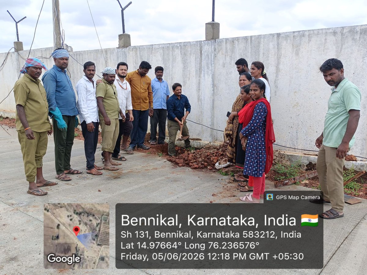 TMCHBH's tweet photo. ವಿಶ್ವ ಪರಿಸರ ದಿನಾಚರಣೆಯ-2026 ಅಂಗವಾಗಿ  ಹಗರಿಬೊಮ್ಮನಹಳ್ಳಿ ಪುರಸಭೆಯ ಘನತ್ಯಾಜ್ಯ ನಿರ್ವಹಣೆ ಘಟಕದಲ್ಲಿ 2000 ಸಸಿಗಳನ್ನು ನೆಡಲಾಯಿತು @karnataka_dma #WorldEnvironmentalDay https://t.co/3pZtziEJ5Y