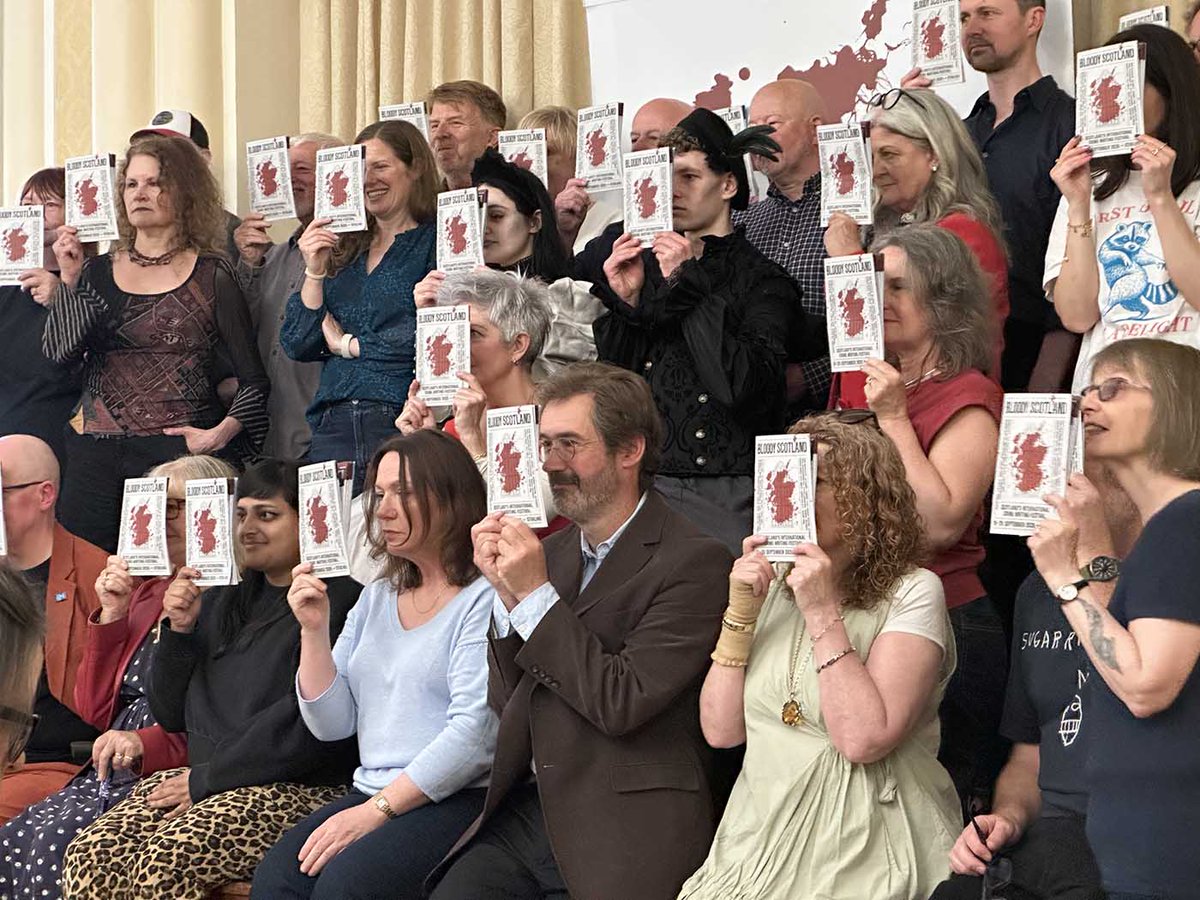 intocreative's tweet photo. Yesterday at the @BloodyScotland Programme Launch was the most fun! https://t.co/EkvJ82ml7I