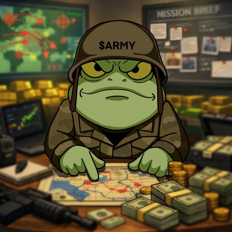 RexAlbertwcfl's tweet photo. @cozypront The same way they talk about the ARMY 
@armycoinsol 
A pump is coming, buckle up real tight 🐸🪖

3Gdx9LmKZJyciSz3mbge3YKLqskiMG71m1iDMPAwpump https://t.co/ZH5McEuJW7
