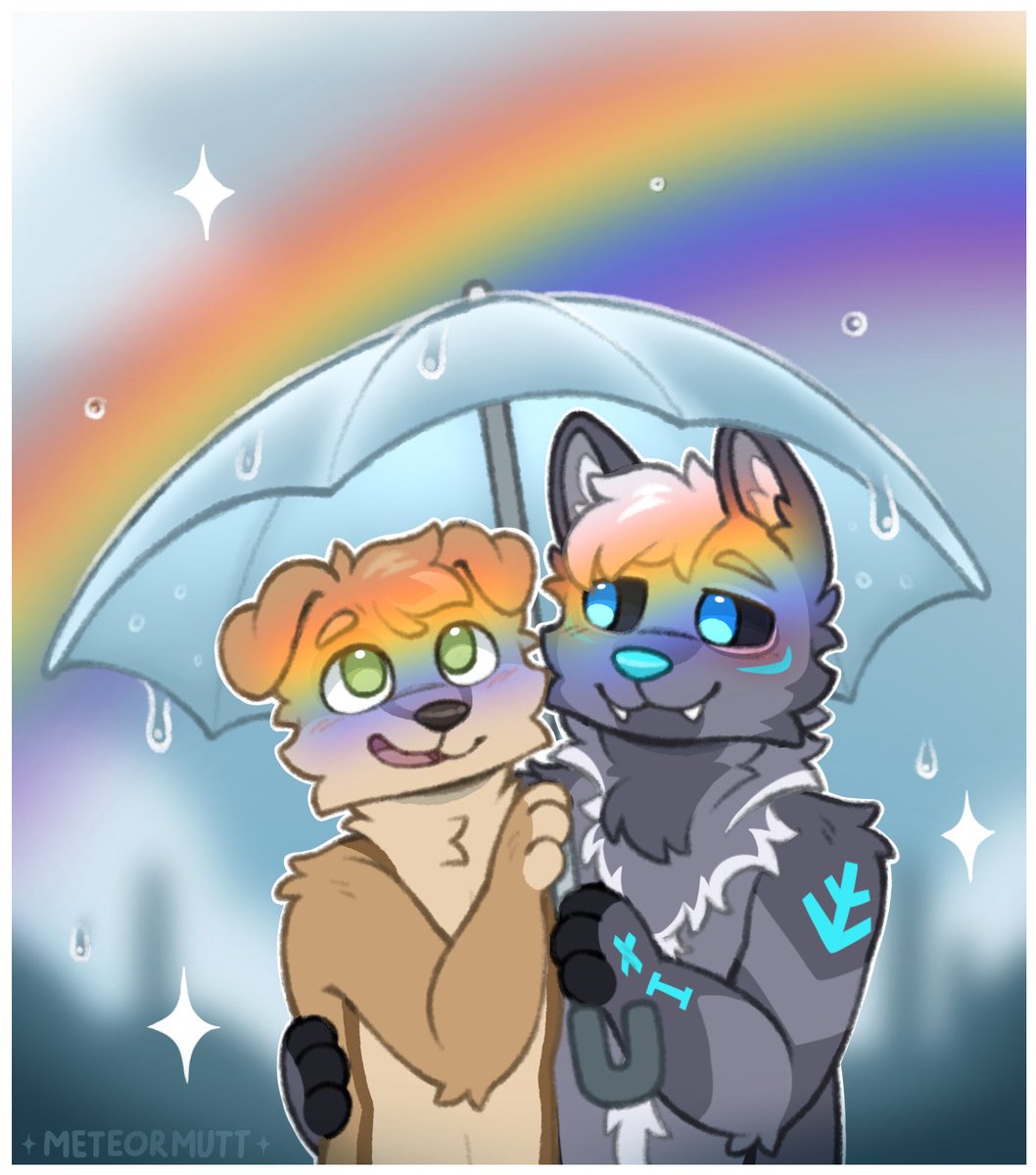 GenWerehoosk's tweet photo. Happy pride month! 🥰🌈

🎨 @MeteorMutt https://t.co/jfZHfsz5Fi