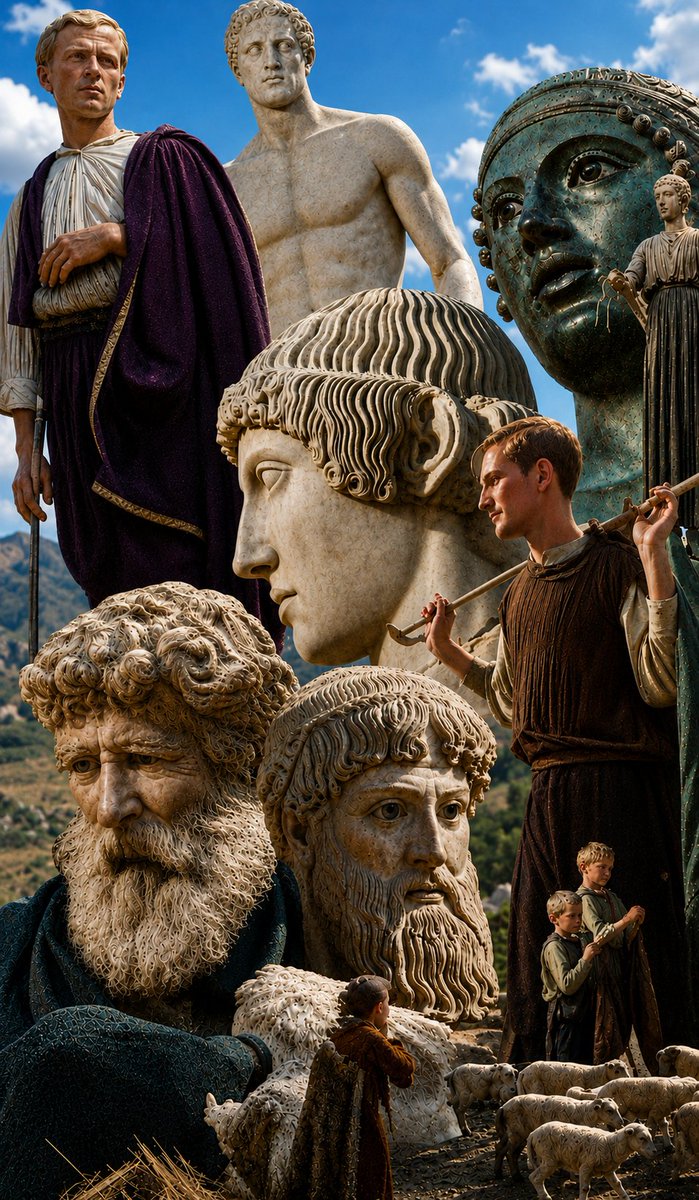 RealHellenist's tweet photo. The same living current that moved through your father, his father, and countless generations before him now moves through you.

You are not merely descended from your ancestors, you are their latest incarnation in the chain of becoming. There is no rupture in the chain, no separation between the ancient and the living, only the continuous metamorphosis of one life through ever-changing forms.

The life that animates you is the very life that animated them. What you call your existence is but the newest expression of an unbroken continuum stretching back through centuries of struggle, sacrifice, creation and triumph.

Within you lives more than memory. You carry the accumulated striving of those who came before, warriors who faced death, philosophers who sought truth, poets who gave voice to beauty, builders who raised civilisations, and kings who shaped the course of history. Their deeds did not vanish into the past. They became part of the living inheritance from which you emerged.

You are not an isolated individual cast adrift in history, but a living bridge between what has been and what is yet to come. You are the present form of an ancient becoming. Through you, the virtues, aspirations, and unfinished labours of countless generations seek renewed expression.