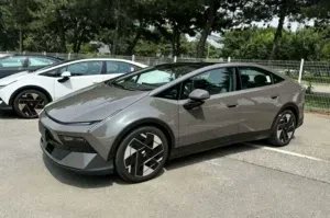Motor_Watt's tweet photo. The Hyundai Ioniq V has been spotted in near-production form in China, revealing a 4.9 m fastback electric sedan that combines frameless doors, a low-slung aerodynamic profile, and a cyber-styled lighting signature.
The latest real-world sightings show that the Hyundai Ioniq V closely follows the design first shown at the 2026 Beijing Auto Show and in regulatory filings, with production-spec exterior details visible on the test vehicles.
The Hyundai Ioniq V is one of several new electrified models planned for Hyundai’s China lineup as the company expands its offerings in the country’s EV market.  https://t.co/tSt5GAh7Qm