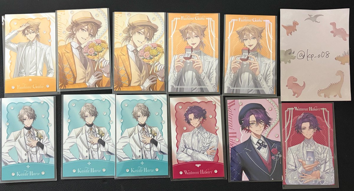 kp_o08's tweet photo. 【交換】　Luminous Marriage　にじさんじ
ランダムフォト風カードAグループ

求: 画像1枚目 ハート付きのもの

譲: 画像2枚目、3枚目

郵送希望
異種交換可、まとめての交換優先
特典のみの交換も可

検索からでもお気軽にお声掛けください https://t.co/OoPl6VfCyP