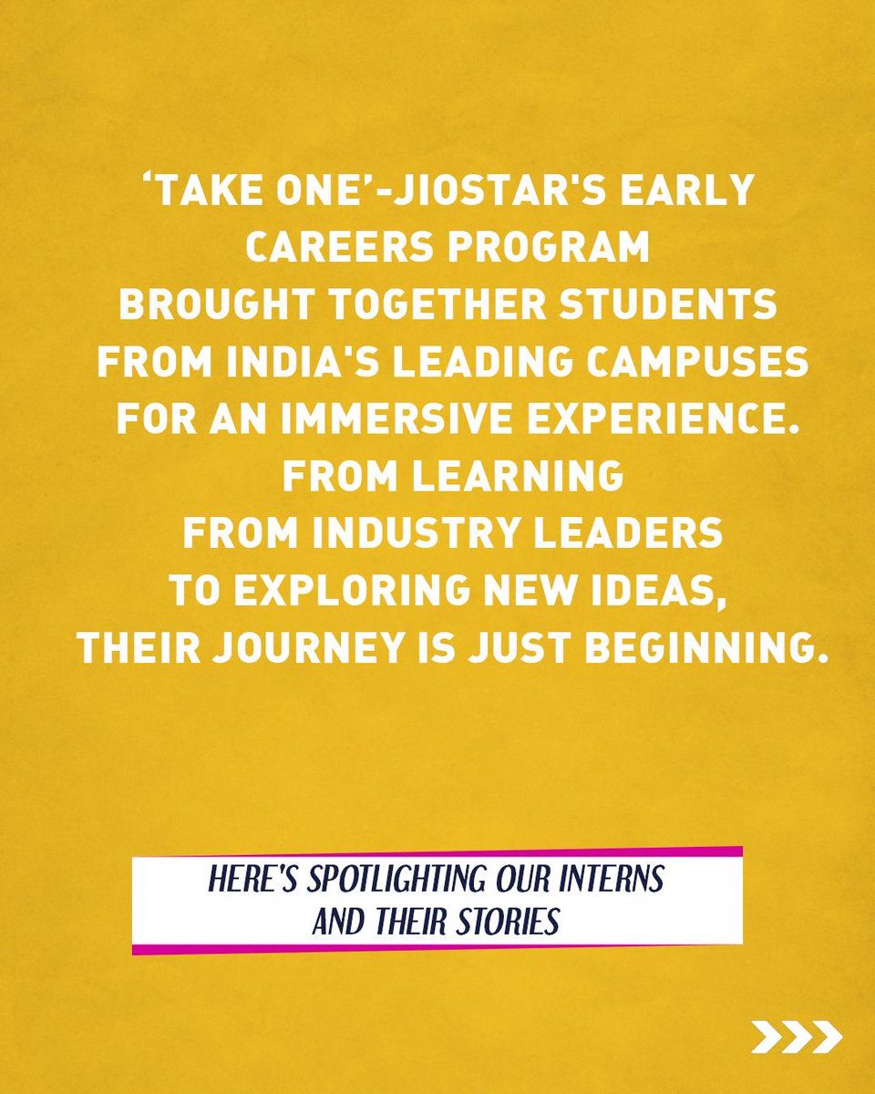JioStar's tweet photo. Ever wondered what it’s like to work at JioStar?

Our management interns tell their story. 😊

#JioStar #TakeOne https://t.co/hiL1p1tqe1