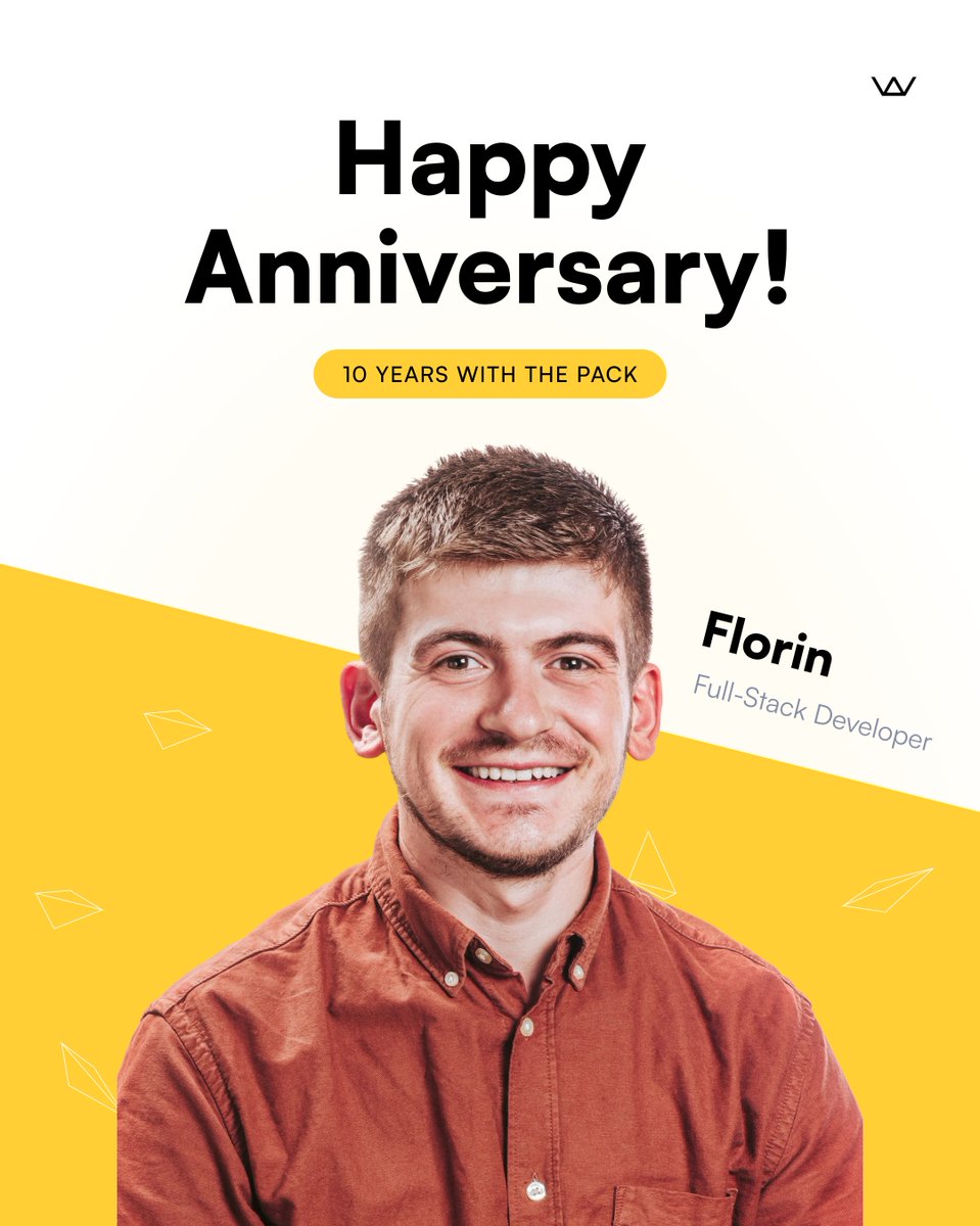 DigitalWolfpack's tweet photo. This week, we're celebrating Florin Ionce's 10-year anniversary at Wolfpack Digital, which makes him one of our longest-standing wolves!  🎉

He's grown alongside the company as one of our most senior developers and someone the whole team can count on. 

Thank you, Florin! 🐺 https://t.co/2c7ixmO3JJ