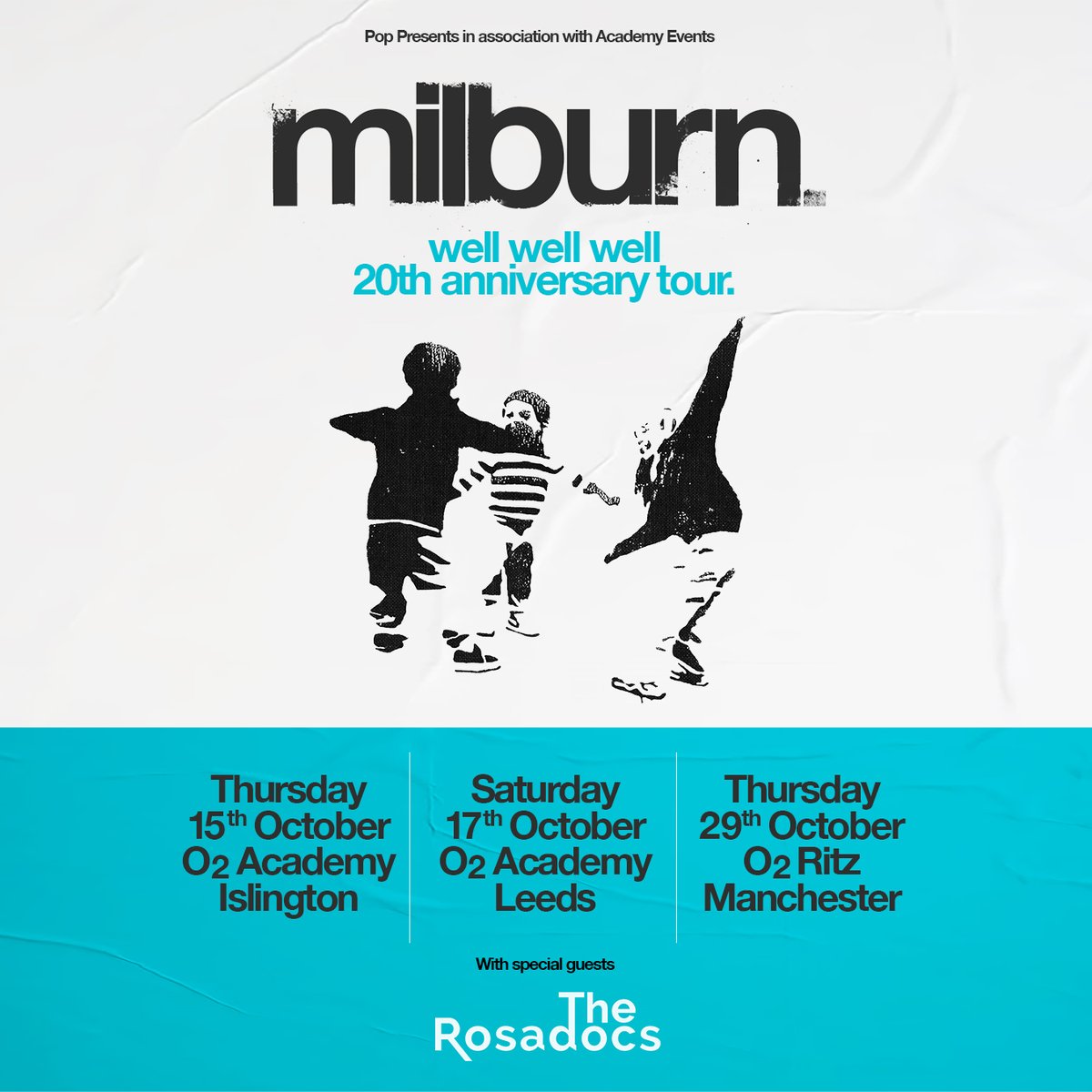 TicketmasterUK's tweet photo. Milburn are back! The Sheffield favourites hit the road this October, bringing the indie anthems that helped define a generation to venues across the UK.

🎟️Get them here >> https://t.co/L2fDjr8Z9g https://t.co/bKZUdOJHRq