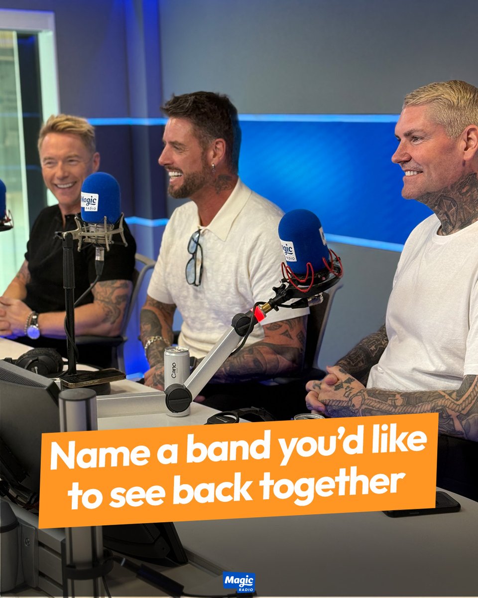 magicfm's tweet photo. Boyzone are back for two final shows this weekend, are there any other bands you'd like to see back together? 💙 https://t.co/m1fneEXKBz