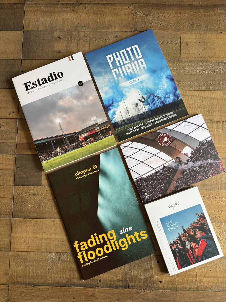 footyheritage's tweet photo. Zine culture is far from dead 🧨 

Independent football fanzines, journals and publications have come back with a vengeance.

These are some of our favourites in circulation right now. Shoutout to NINE Magazine and Football is Everywhere too.

What are your favourite fanzines? https://t.co/zNnzjHtjRY