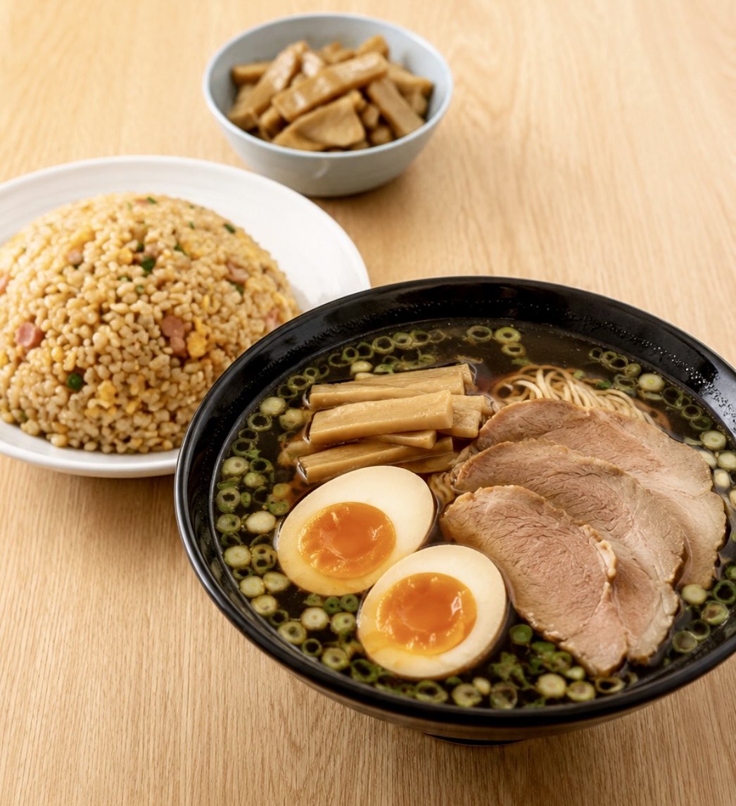 m_and_poo's tweet photo. #おうちごはん🐨

リベンジマルタイラーメン🍜
わたしの大好きな京都 新福菜館風と焼きめし、メンマも手作りしました✨
メンマが1番美味しかったです（^人^）w

#ラーメン　#料理
#自炊記録

参考レシピ⏬ https://t.co/yjz4vhDANh