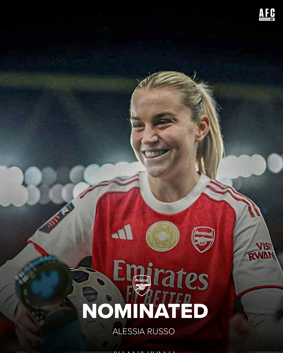 Afc_updateslive's tweet photo. Alessia Russo is nominated for the PFA Women’s Player of the Year award. 🏆✨

#AFC https://t.co/SW97858Nf1
