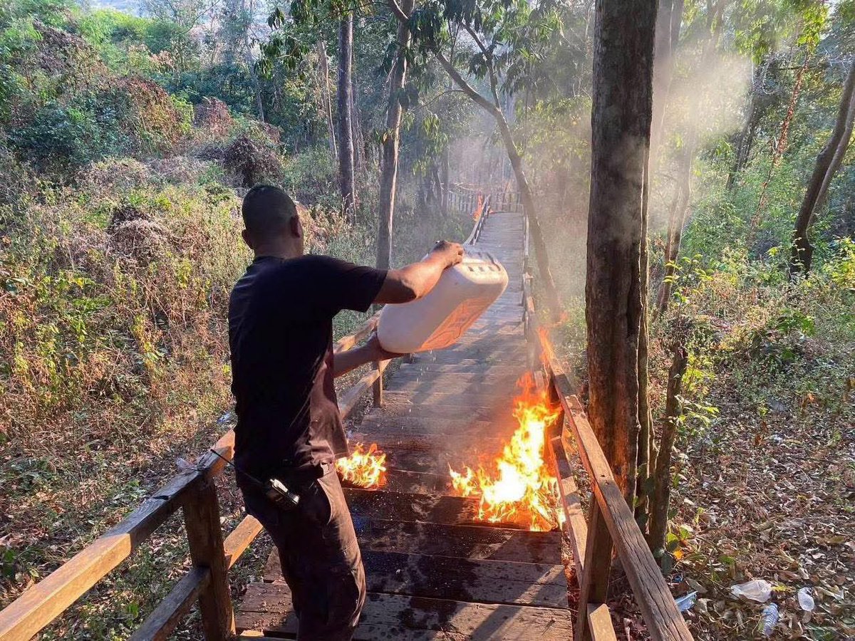 noansereiboth's tweet photo. Cambodia protested Thailand’s plan to hold a public events and religious ceremonies at Ta Krabey temple and open it for public visits and ticketing on June 6-7. Cambodia also condemned the recent destruction of a wooden staircase by Thai forces leading to K’nar temple, which was constructed by Cambodian authorities in 2017.