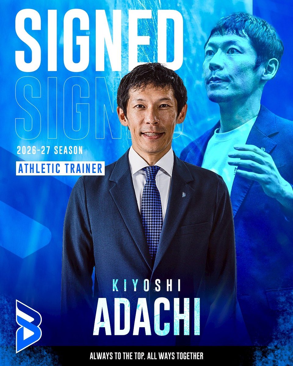 OSAKA__BLUTEON's tweet photo. 🔷ブルテオン情報🔷
このたび、#足立清 アスレティックトレーナーとの契約を更新しましたので、お知らせいたします🤝✨

新シーズンも皆さまとともに、頂点を目指して戦ってまいります🔥🔥
引き続き熱いサポートよろしくお願いします！

▼詳細・コメント▼
https://t.co/KsDMsb97ew
#大阪ブルテオン
#OSAKABLUTEON