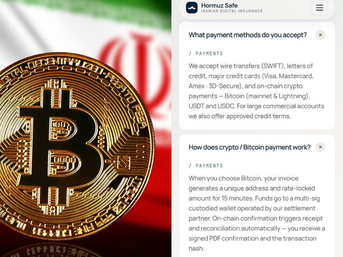 BitcoinArchive's tweet photo. JUST IN: 🇮🇷 Iran is accepting Bitcoin payments on the Lightning Network from ships passing through the Strait of Hormuz.  

Permissionless. 
Censorship resistant. https://t.co/IHdApwYjjl