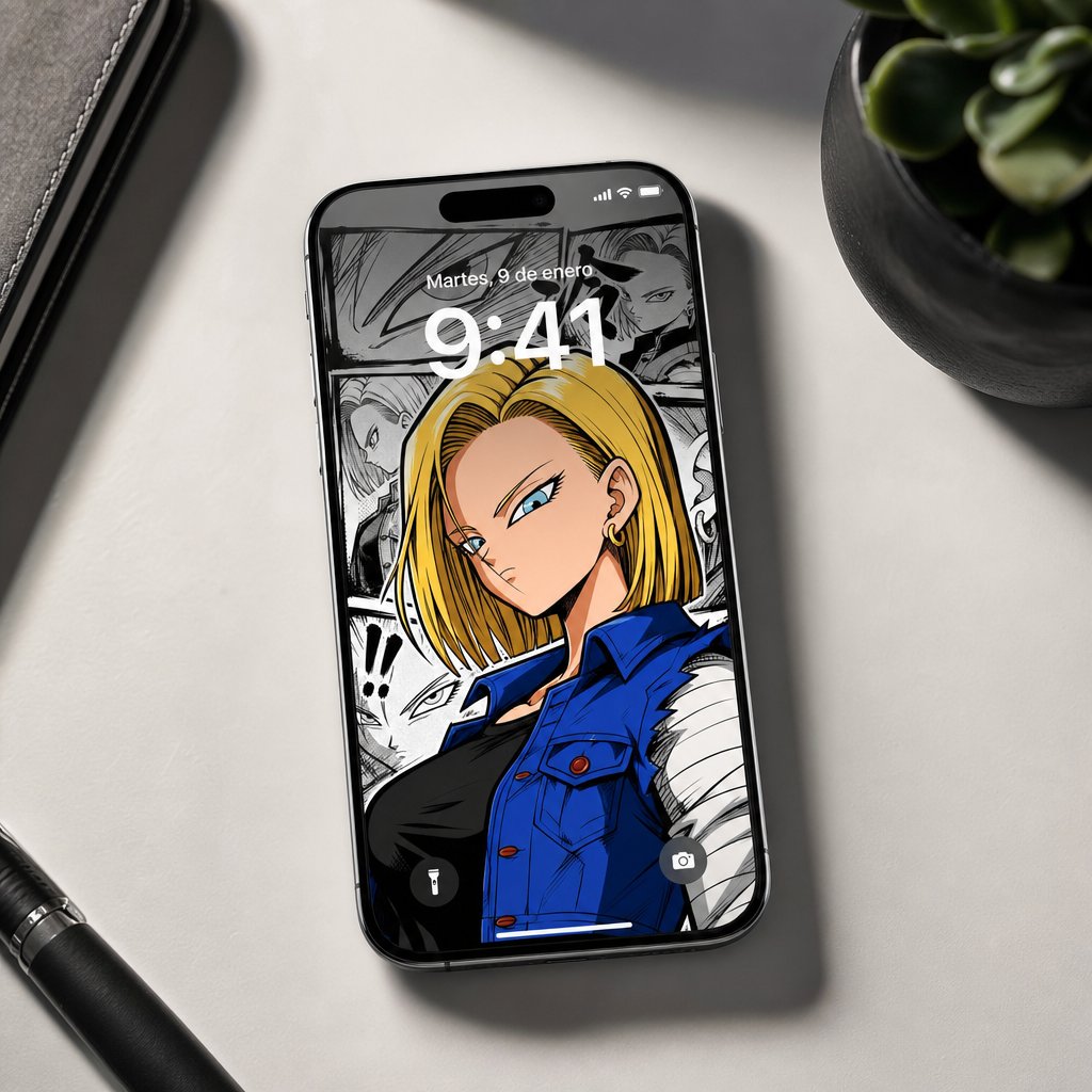 Design4p0's tweet photo. Androide 18, la poderosa y letal guerrera cibernética creada por la Patrulla Roja. - Dragon Ball Z - Wallpaper
#AIイラスト 
Apoya dejando tu ❤ y 🔁 https://t.co/D5dkYUo35r