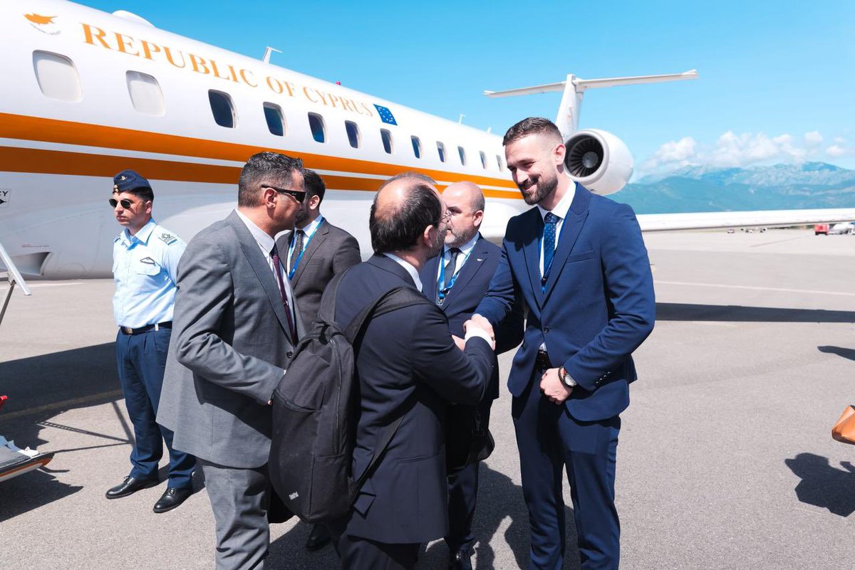 Christodulides's tweet photo. Landed in Tivat 🇲🇪.

The EU- Western Balkans Summit marks both the remarkable progress we have achieved in the European path of the region, and the next chapter we are writing together.

The Western Balkans are Europe. 

And their accession path is about European reunification.

The Cyprus Presidency has delivered on this promise with tangible progress for the Weatern Balkans and overall for enlargement.

🇨🇾🇪🇺