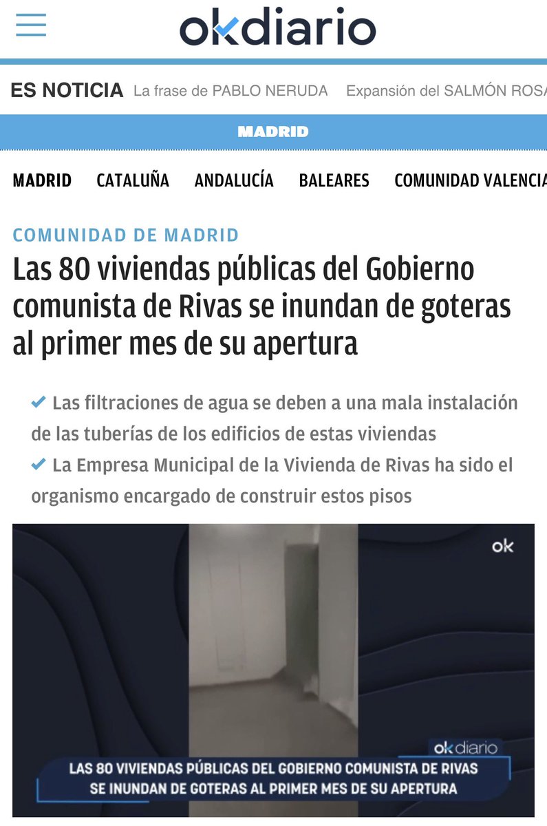 epalbornoz's tweet photo. El Gobierno de Aida destroza proyectos de vida.

No han sido capaces de gestionar correctamente las 83 viviendas públicas de este mandato: algunas sin adjudicar y otras con goteras al mes de entregarse.

Mientras tanto, venden titulares y prometen cientos de viviendas más.

La vivienda no es propaganda. Es la diferencia entre poder emanciparse o no, entre formar una familia o seguir esperando, entre construir un futuro o ver cómo la incompetencia de la izquierda te lo retrasa año tras año. #rivas #vivienda #Vox