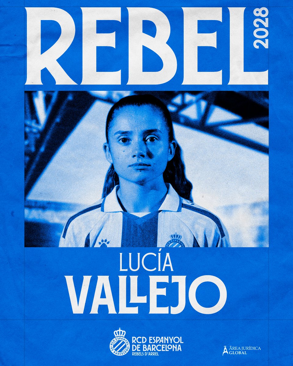 RCDEFemeni's tweet photo. ✍️ Lucía Vallejo, renovada fins al 2028.

La lateral esquerra continuarà defensant la samarreta blanc-i-blava durant les properes temporades 🤝
#RCDEFem