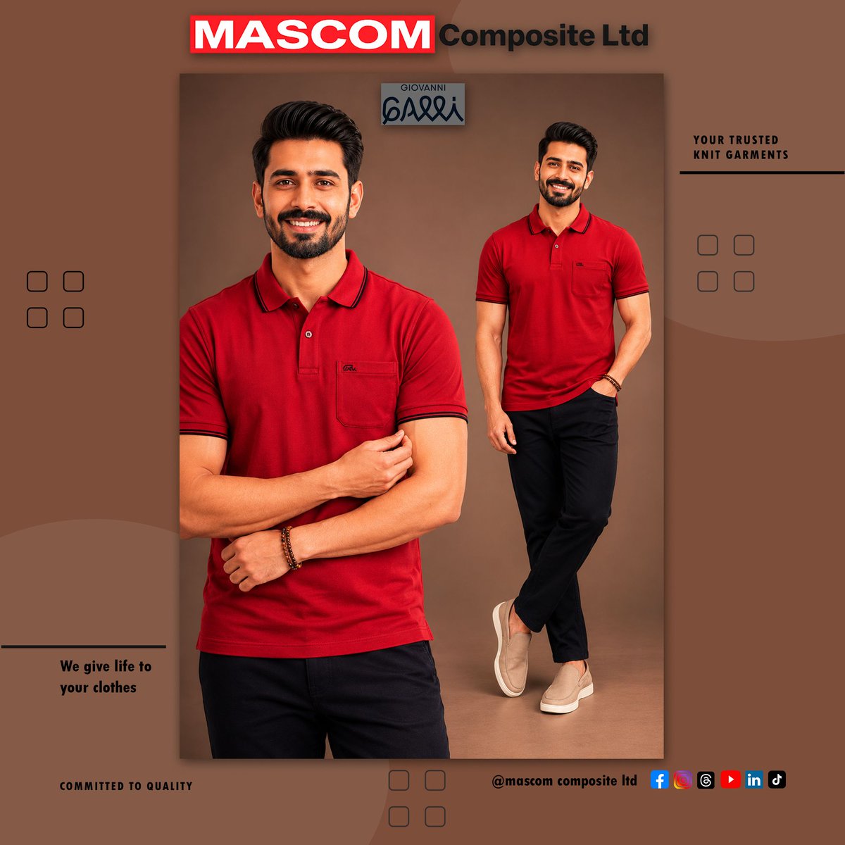 MascomComposite's tweet photo. Excellence in every thread ✨
Successfully completed premium T-shirt production and shipment for Giovanni Galli, Portugal. Ready for the global market 🌎👕

#GiovanniGalli #PremiumFashion #Portugal #ApparelManufacturing #MascomCompositeLtd #pittiuomo110 https://t.co/sJ5iEWAzlb