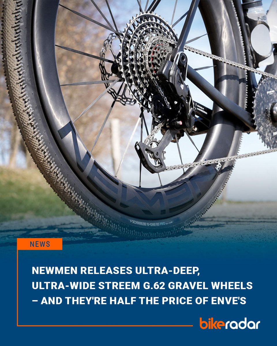 bikeradar's tweet photo. The G.62 wheelset is optimised for 45-50mm tyres and has already tasted success at The Traka.

Read more 👉 https://t.co/3Vb20kzuSf https://t.co/I2QNMd5CXR