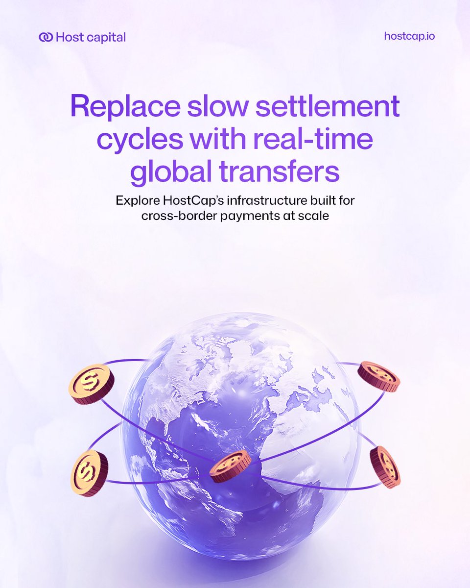 hostcap's tweet photo. Built for speed, scale, and reliability across borders.

HostCap helps your business move funds instantly without settlement delays slowing you down.

Visit https://t.co/4u9eEzHroD to request a demo today. https://t.co/wBxUyS9OKc