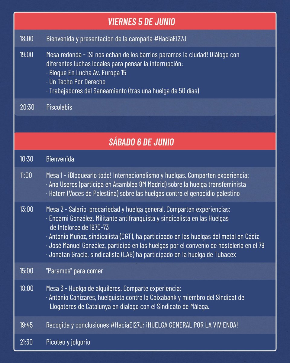 malagaparavivir's tweet photo. ⏰️ RECORDATORIO 

Nos vemos este fin de semana en las II JORNADAS DE MÁLAGA PARA VIVIR 

📆 Hoy estaremos desde las 18h

📆 Mañana desde las 10:30h

📍 En La Casa Invisible (calle Andrés Pérez, 8)

#HaciaEl27J https://t.co/lr5X8rFebY