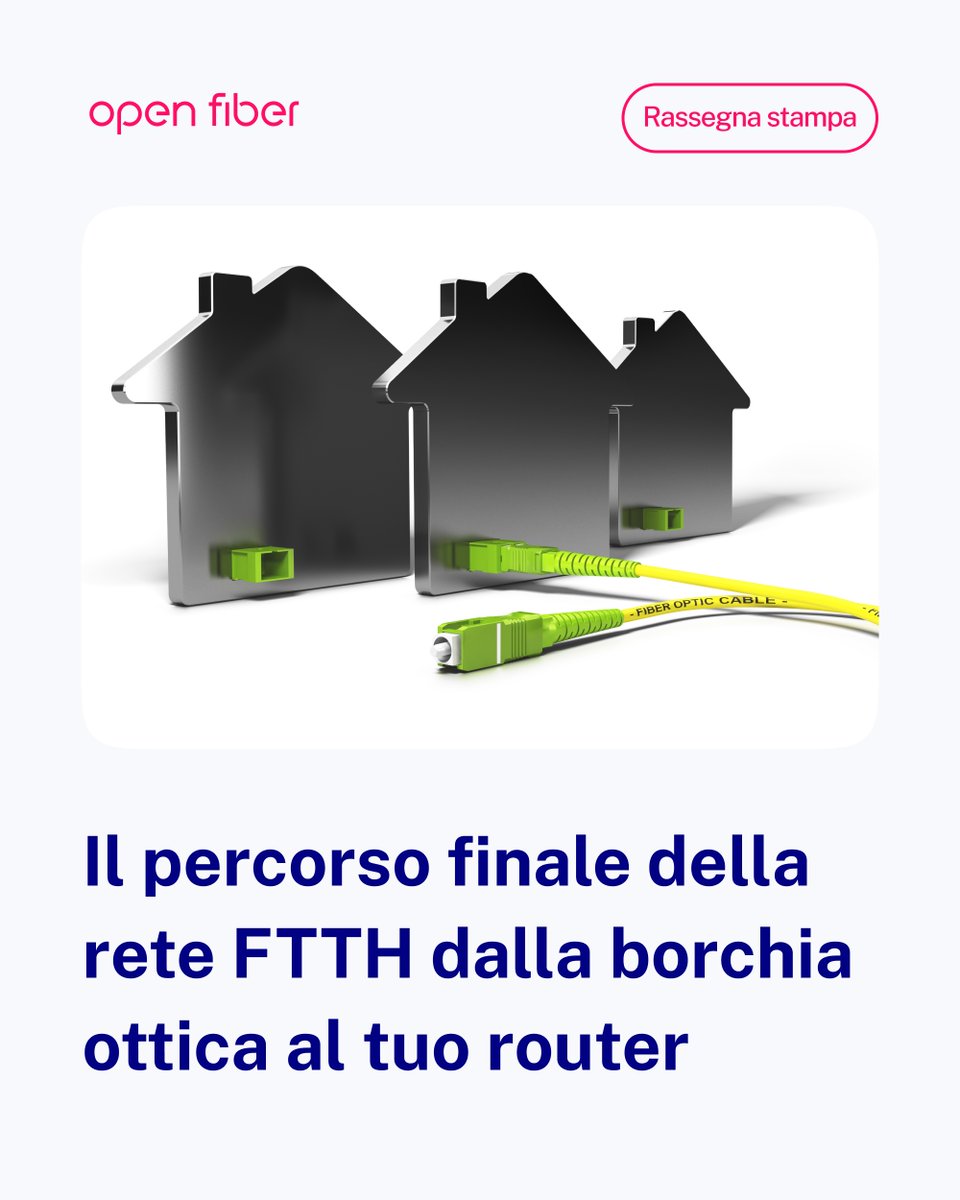 OpenFiberIT's tweet photo. ➰ Dietro una connessione ultraveloce c'è una tecnologia che lavora in silenzio. La borchia ottica e l'ONT sono i componenti che trasformano la luce in connettività, e senza i quali la fibra #FTTH non arriverebbe fino a casa tua. Scopri di più nella nostra news 🔗 https://t.co/iIj63X6Q48
#OpenFiber