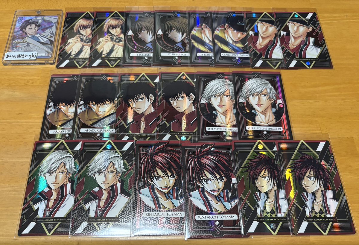 gr_ghj's tweet photo. 【交換.譲渡】
新テニスの王子様 テニプリ
オーロラアルカナカード
ジャンプショップ
(提供)
☆不二 真田 切原 白石 ◯遠山
(求)
☆跡部 幸村 越前 
※☆同士の交換
※◯は定価にてお譲り可能

お気軽にお声掛けください。
※ツイフィ既読印優先 https://t.co/si53QGL6EJ