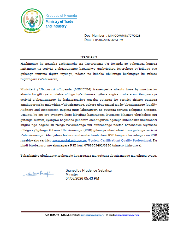 RwandaTrade's tweet photo. Call for applications from private operators for the provision of Quality Services. For more details, please refer to the full announcement: https://t.co/ZNcFCPtDKX https://t.co/OVkJ5L1pYs