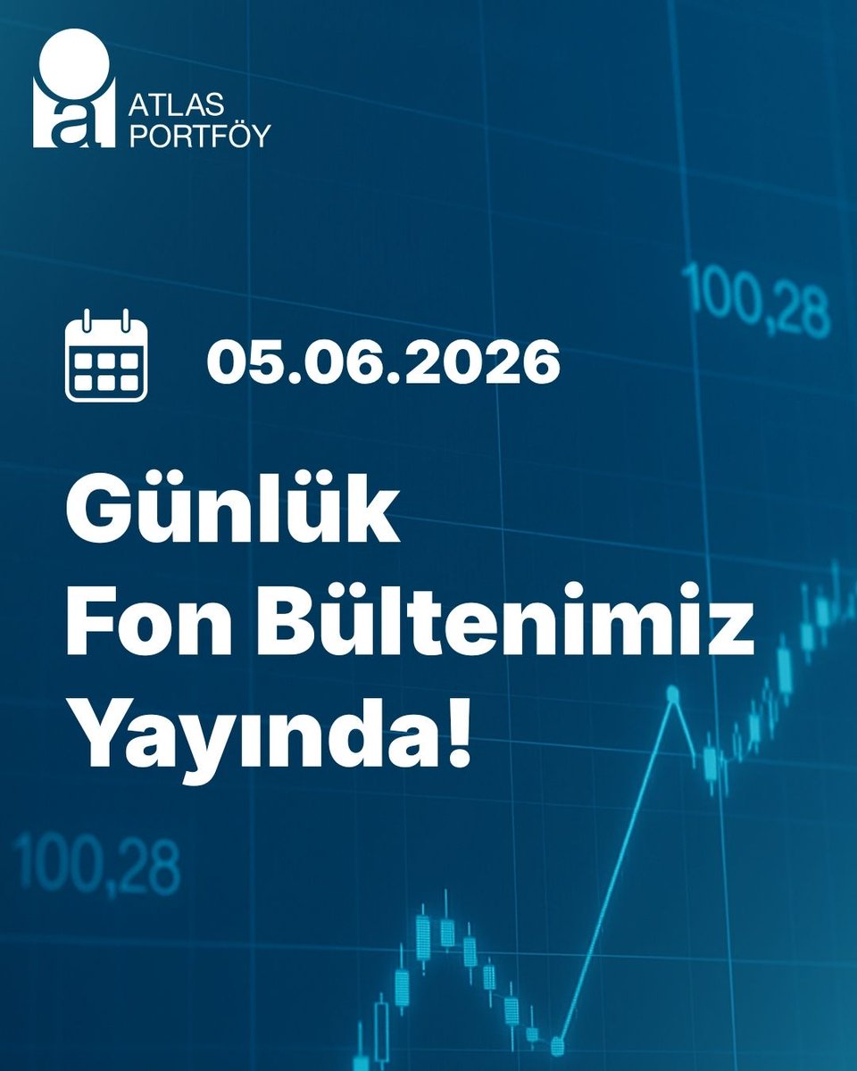 AtlasPortfoy's tweet photo. Günlük Fon Bültenimize https://t.co/reaBszRRAL linkinden ulaşabilirsiniz!

#AtlasPortföy #GünlükFonBülteni #BirikimlerinYönü #YatırımlarınYönü https://t.co/iSCTpr9pRu