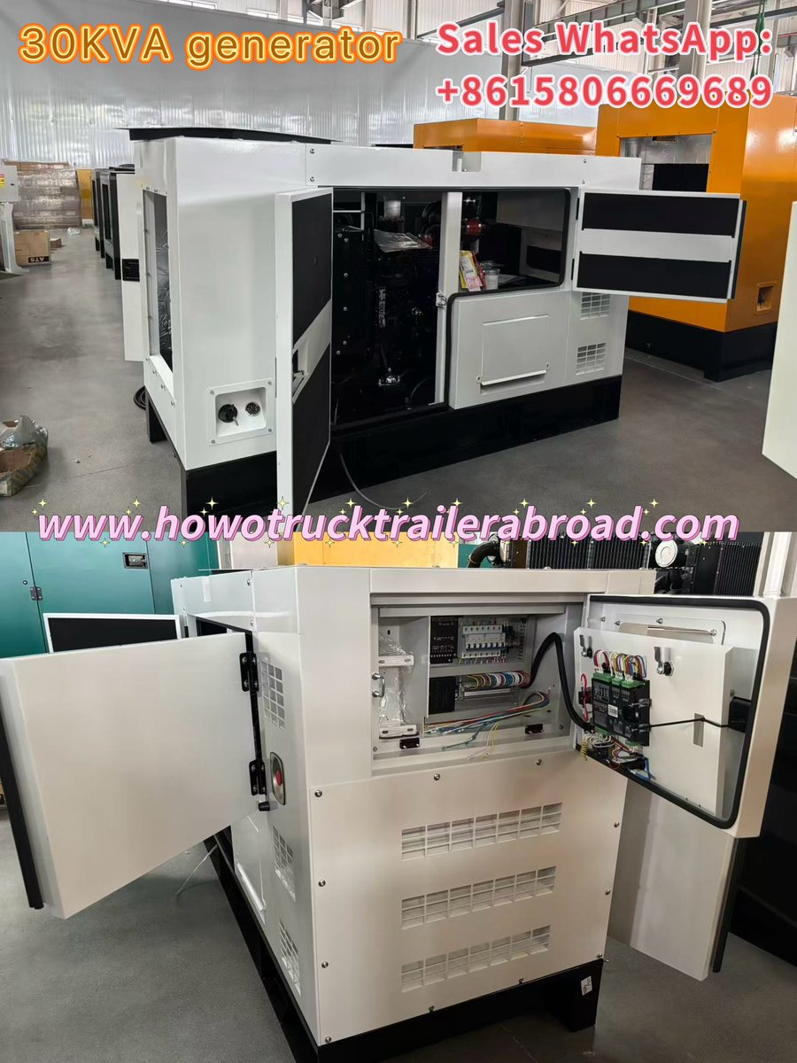 FriedaFan3's tweet photo. 30KVA generator for sale. sales WhatsApp:+8615806669689, Email: chinesetrucks@163.com,  website: https://t.co/nIBev8t7Jm https://t.co/yPucx27agE