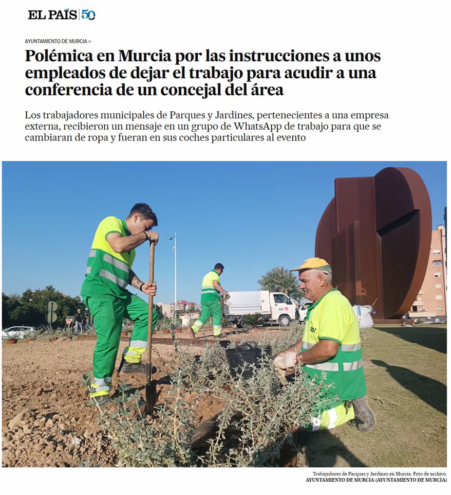 huermur's tweet photo. Los parques y jardines de #Murcia son noticia a nivel nacional, y no precisamente por buena gestión o porque podrían ser una potente herramienta contra el Cambio Climático. Los dirigentes del ayuntamiento están ocupados en otros menesteres #MedioAmbiente

https://t.co/NOrGRCnAqT https://t.co/COvs6omcNv