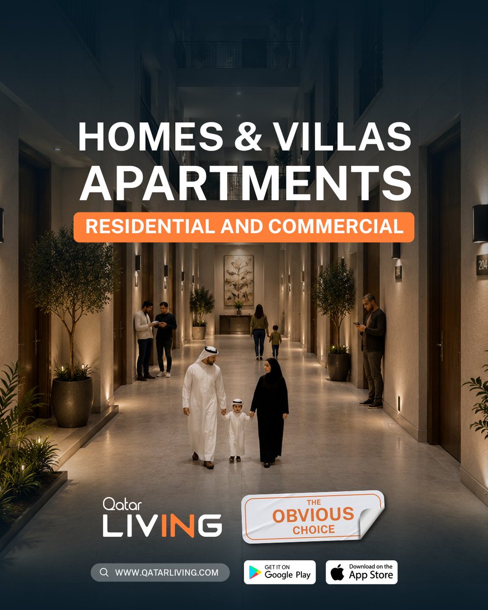 qatarliving's tweet photo. From the quiet sanctuary of a family home to modern spaces that inspire, we curate the properties that define your lifestyle and secure your investments. Discover the clarity of having every possibility right at your fingertips. 

Explore Properties on Qatar Living: The Obvious Choice.  

Download the Qatar Living App. 

من هدوء المنزل العائلي إلى المساحات العصرية التي تناسب أسلوب حياتك، نوفر لك عقارات تجمع بين الراحة وفرص الاستثمار الواعدة.  اكتشف تجربة أسهل تمنحك كل الخيارات التي تحتاجها بين يديك.  استكشف العقارات على Qatar Living: خيارك الواضح.  حمّل تطبيق Qatar Living.  #Qatar #QatarProperties #QatarRent #Doha #DohaRent