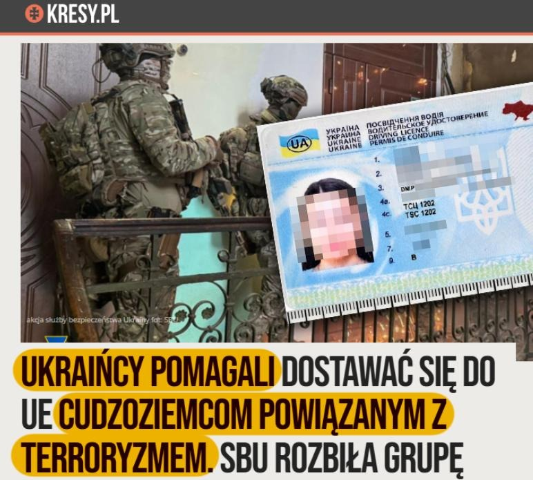 PUsiadek's tweet photo. Na Ukrainie działała fabryka fałszywych dokumentów dla terrorystów. Wyjeżdżali do Polski❗

Rozbito sieć produkującą seryjnie fałszywe ukraińskie dokumenty dla cudzoziemców. Wśród klientów grupy byli imigranci z państw wysokiego ryzyka terrorystycznego — w tym z Bliskiego Wschodu.

„Bilety do UE” były w różnych cenach – od 2 do 25 tys. dolarów.

Cudzoziemiec z kraju podwyższonego ryzyka terrorystycznego sfałszowany ukraiński paszport, prawo jazdy lub zezwolenie na pobyt. Następnie używał tych dokumentów do wyjazdu do Unii Europejskiej i dalszej legalizacji pobytu na jej terytorium.

Jeden z klientów grupy — terrorysta Państwa Islamskiego Wilajat Chorasan — zdążył wjechać do UE i zostać skazany przez sąd jednego z państw członkowskich.

Zatrzymano 15 osób. W tym były deputowany lokalnej rady z Czerniowiec i małżeństwo z Wyszogrodu, w którego domu działał podziemny warsztat produkcji dokumentów. Roczny zysk z procederu: prawie 15 milionów hrywien.

To jest właśnie ten wymiar ukraińskiej akcesji do UE, o którym nikt głośno nie mówi. Jeśli na terytorium Ukrainy działają grupy sprzedające fałszywe dokumenty terrorystom z Bliskiego Wschodu za kilkadziesiąt tysięcy złotych — to nie jest problem wyłącznie ukraiński. To jest problem Polski i całej Europy.

Rząd Tuska forsuje akcesję Ukrainy bez żadnej publicznej dyskusji o warunkach bezpieczeństwa. Konfederacja domaga się blokady z ukraińskiej akcesji!⁩