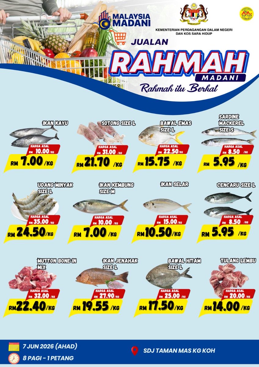 PDTManjung's tweet photo. 🎉 GABUNGAN HEBAT UNTUK WARGA PERAK! JUALAN RAHMAH BERGERAK &amp; PASAR SEJAHTERA RAKYAT PERAK DATANG LAGI! 🎉

📌Artikel selanjutnya di sini: https://t.co/zaB2TH9gTN https://t.co/mn6KcdNCiA